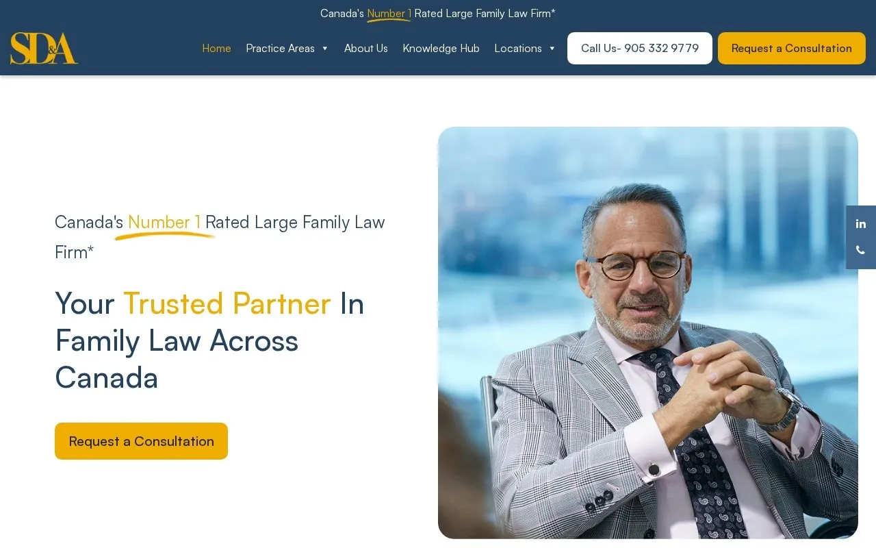 The Stephen Durbin & Associates website on a desktop screen